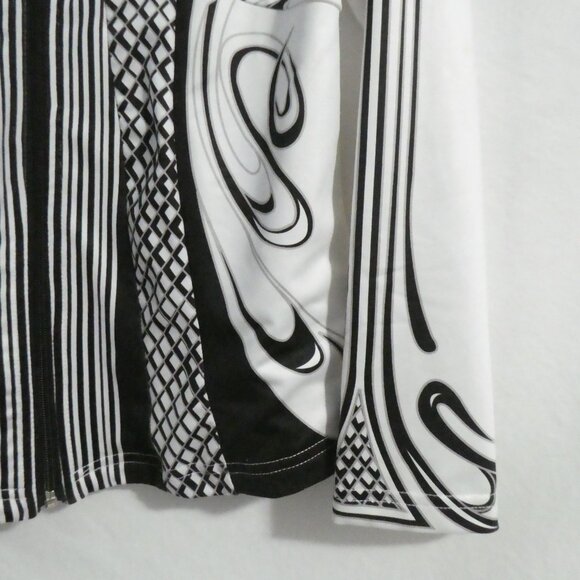 CATWALK | medium | White Zip-Up Jacket With Incredible All-Over Print Design - Picture 8 of 15